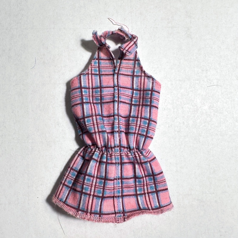 Barbie Fashion Doll Clothes Plaid Collared Dress Top